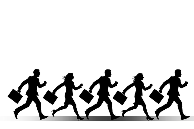 Free business people stress race illustration