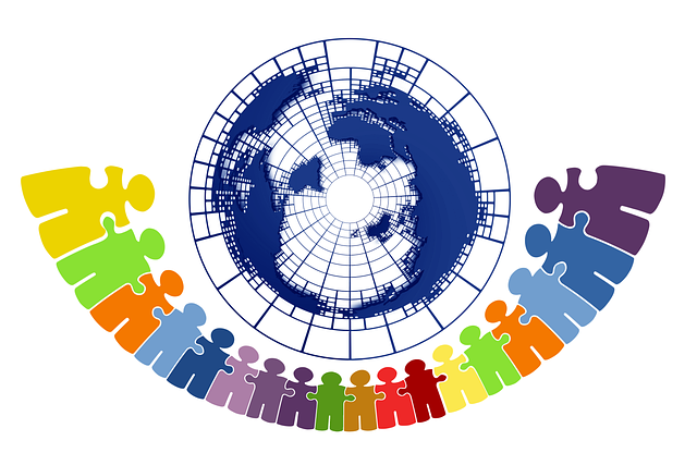 Free people group puzzle illustration