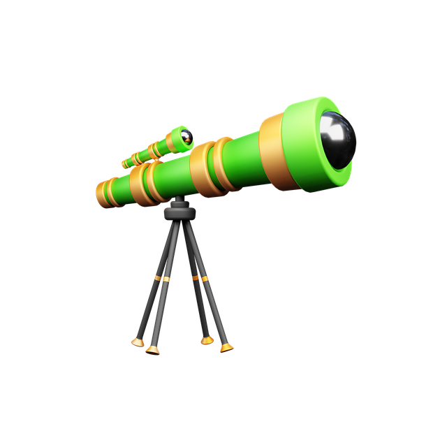 Free telescope 3d icon illustration