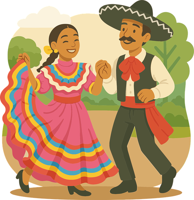 Free ai generated dancers folk dance vector