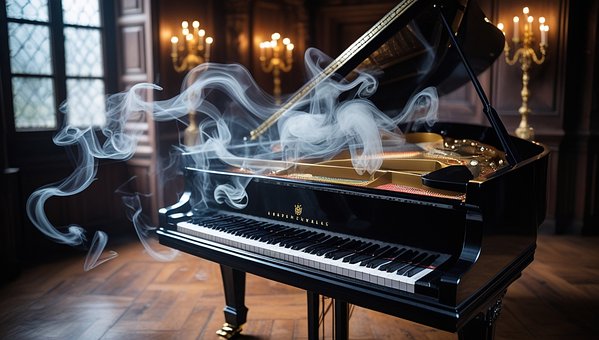Piano, Teclas, Historia, Ai Generado