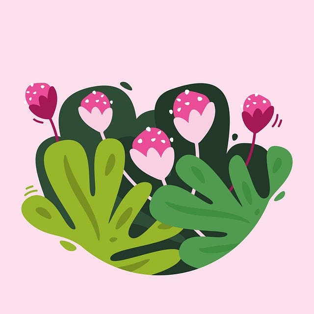 Free botanical nature drawing illustration