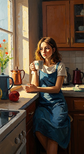 Free ai generated woman cup illustration