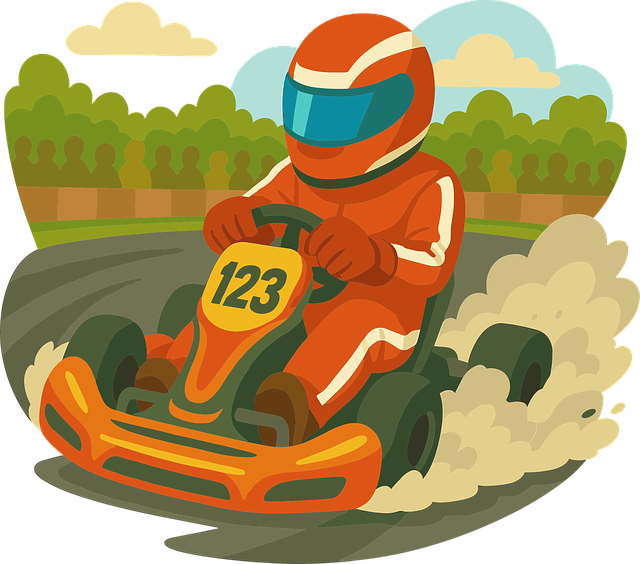 Free racer karting sport suit illustration