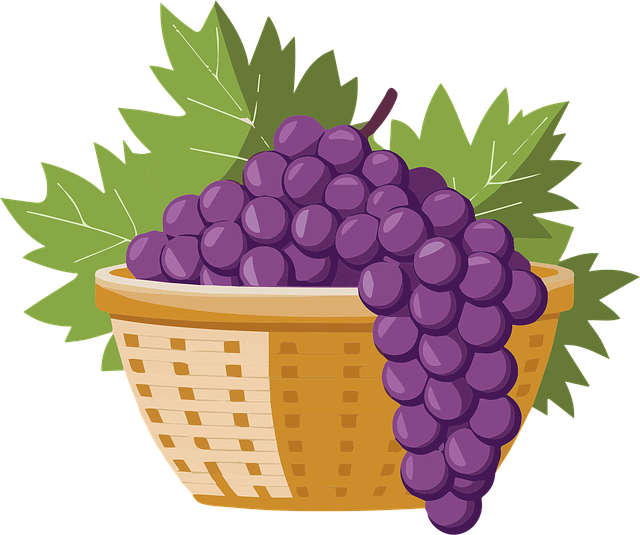 Uvas En Cesta Clipart