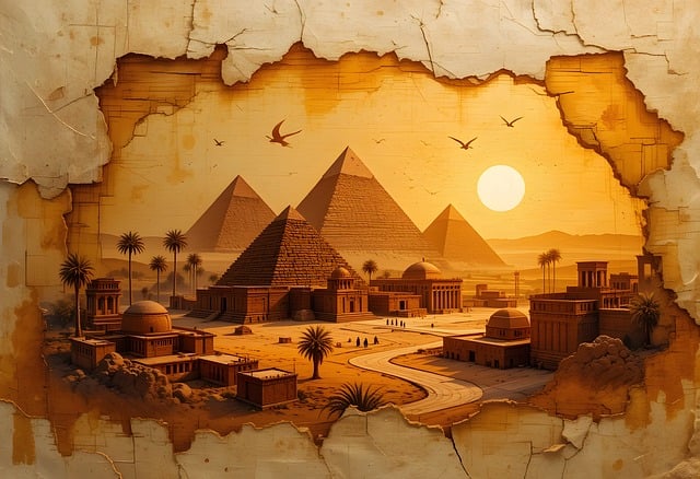 Free ai generated nature pyramids illustration