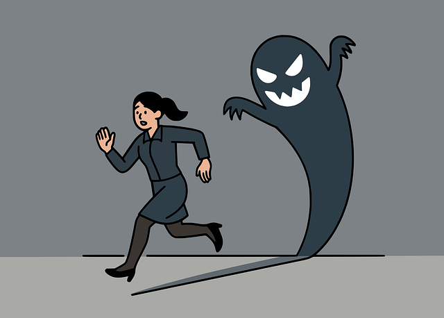 Free fear scared running away vector