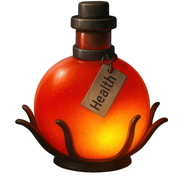 Free ai generated health potion glowing elixir illustration
