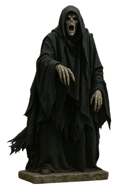 Free ai generated grim reaper skeletal figure illustration
