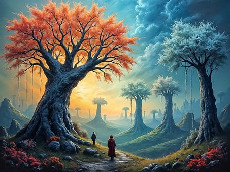 Free Fantasy Landscape Surreal Nature illustration and picture