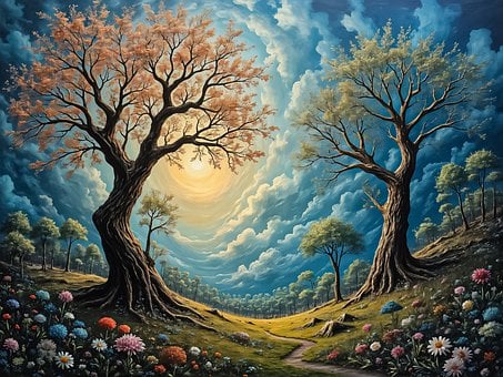 Free Fantasy Landscape Surreal Nature illustration and picture