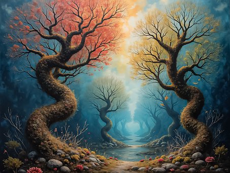 Free Fantasy Landscape Surreal Nature illustration and picture
