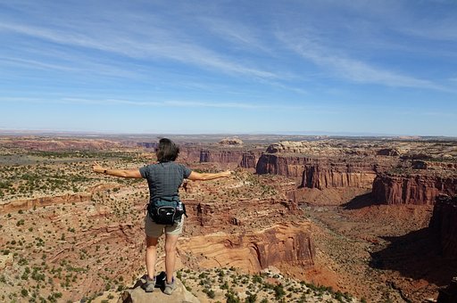 Turista, Kaňonlands, Utah, Usa, Cestovat