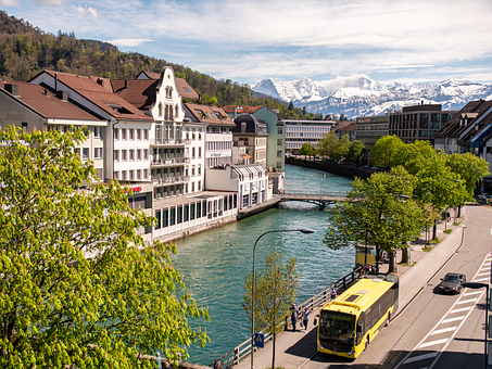 Elveţia, Thun, Natura, Lac, Munţi