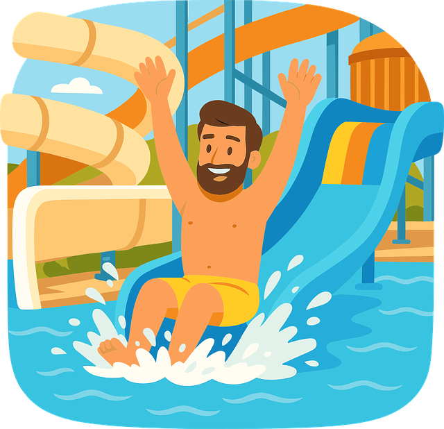 Free waterslide aquapark summer vector