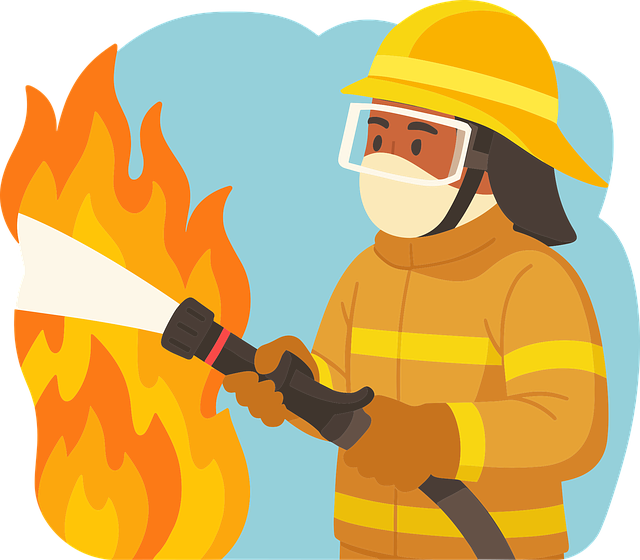 Free ai generated fireman fire vector