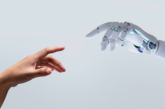 Free ai robot technology illustration