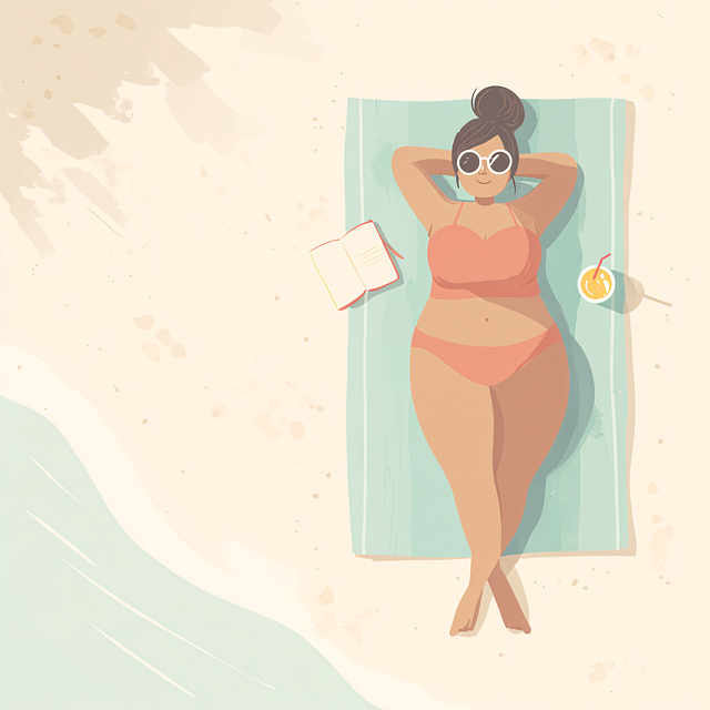 Free ai generated summer beach illustration