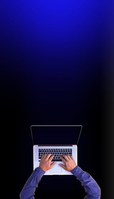 Free laptop keyboard hands illustration