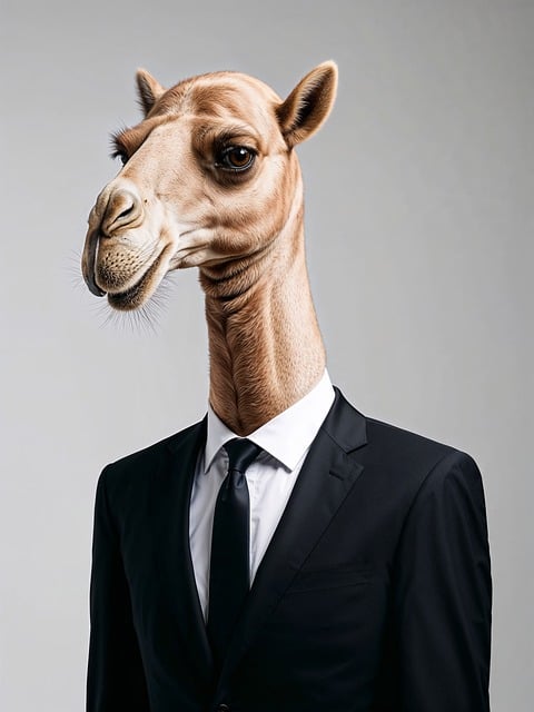 Free ai generated camel camel head illustration
