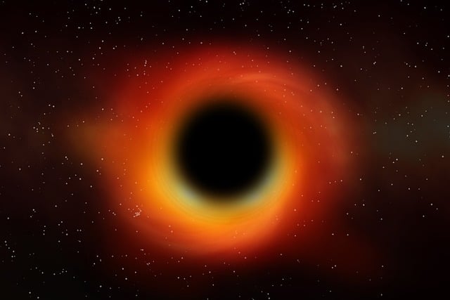 Free black hole fake abstract illustration