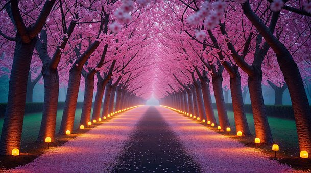 Free Cherry Blossoms Sakura illustration and picture