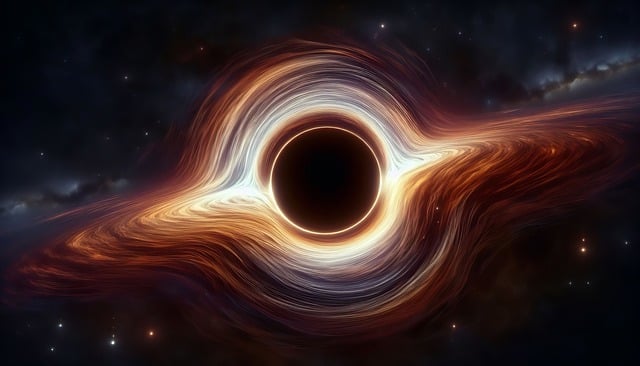 Free ai generated black hole universe illustration