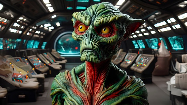Free ai generated alien scifi illustration
