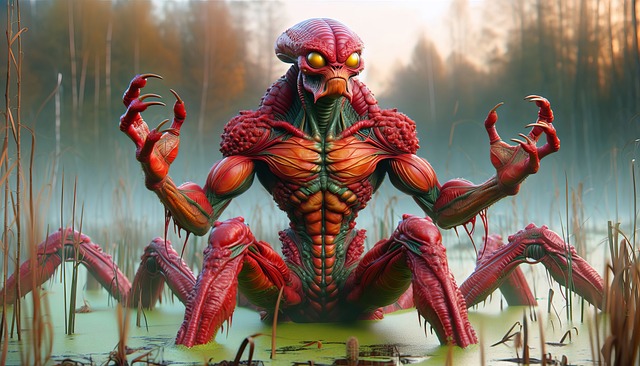 Free ai generated alien scifi illustration