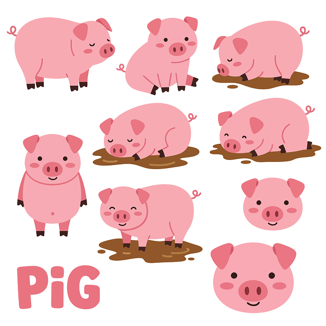 Free ai generated pig animal vector