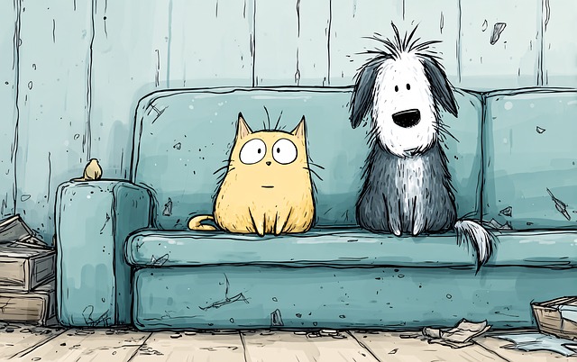Free cat dog animal illustration