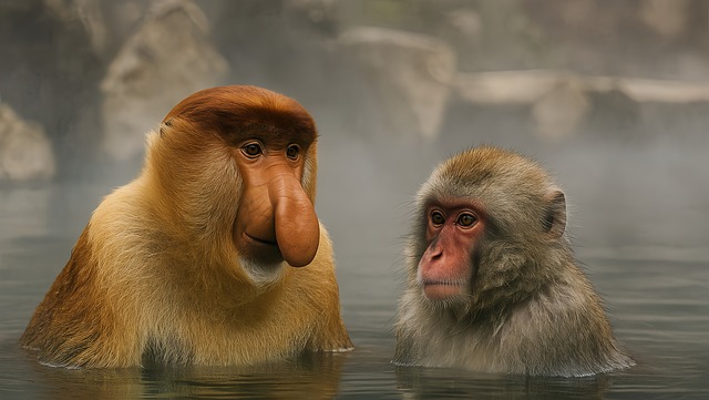 Free ai generated proboscis monkey monkey illustration