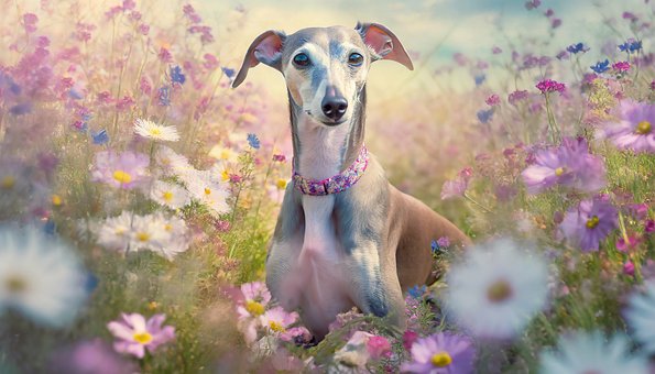 Free Dog Meadow illustration and picture