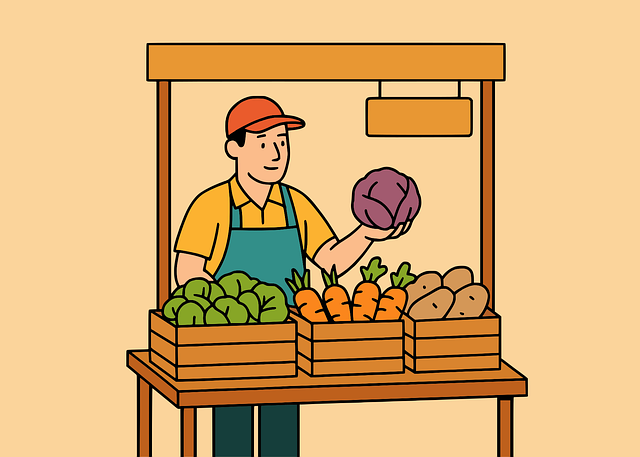 Free vegetables market food vector
