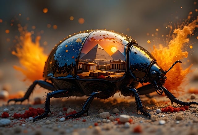 Free ai generated beetle insect illustration