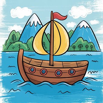 Free Ai Generated Ship illustration and picture