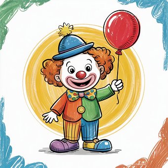 Free Ai Generated Clown illustration and picture