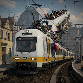 Carril, Tren, Transporte, Surrealismo