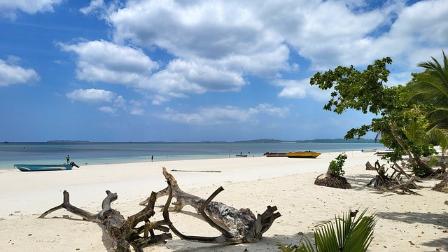 Felsinseln, Molukken, Indonesien, Strand