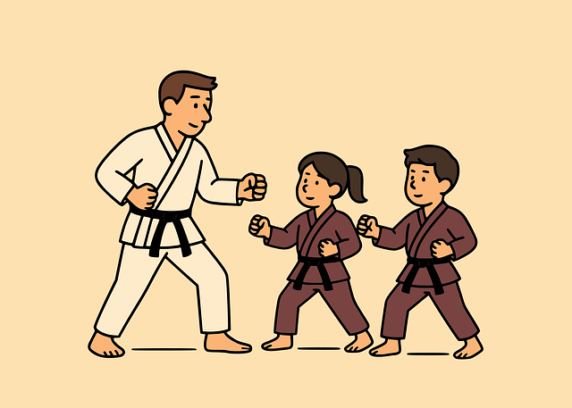 Free martial arts karate training vector