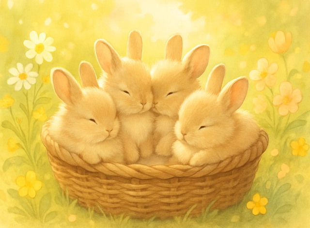 Free Ai Generated Bunnies illustration and picture