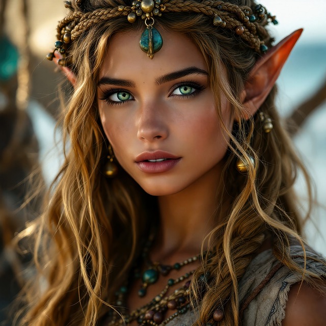 Download free HD stock image of Elf Woman Free elf woman fantasy illustration
