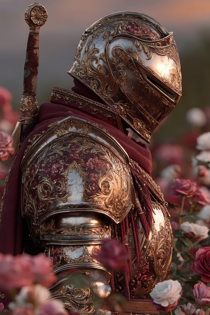 Free ai generated knight armor illustration