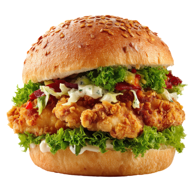 Free ai generated burger chicken illustration