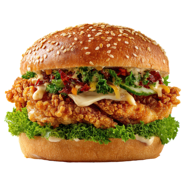 Free ai generated burger crispy illustration
