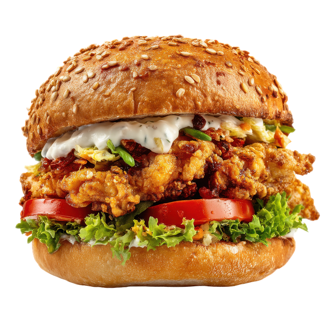 Free ai generated burger crispy illustration