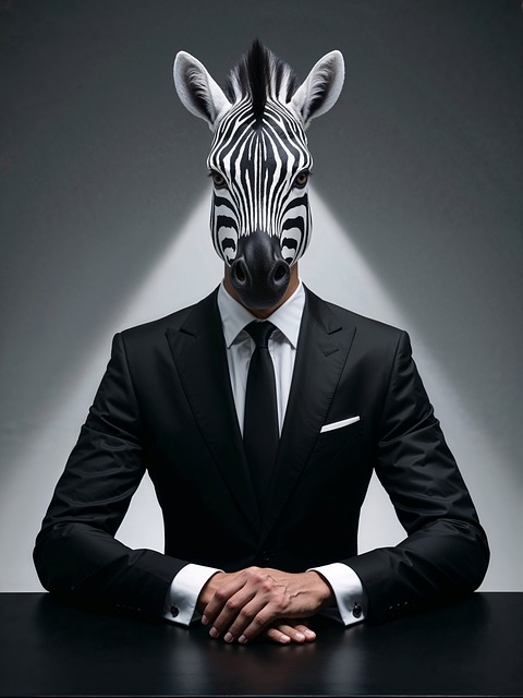 Ai Generiert, Zebra, Geschäftsmann
