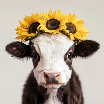Bonitinho, Vaca, Bebê, Gado, Fazenda