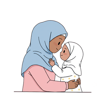 Ai Generiert, Mutter, Tochter, Muslim
