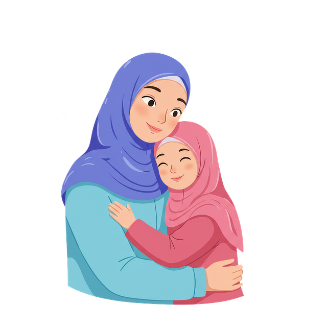 Free ai generated mother daughter illustration